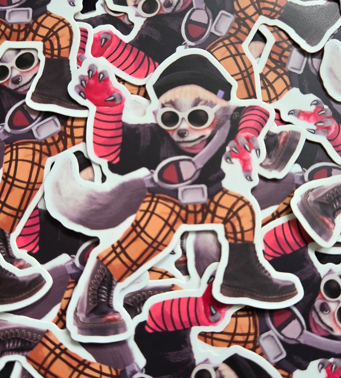 E Girl Wolf Sticker