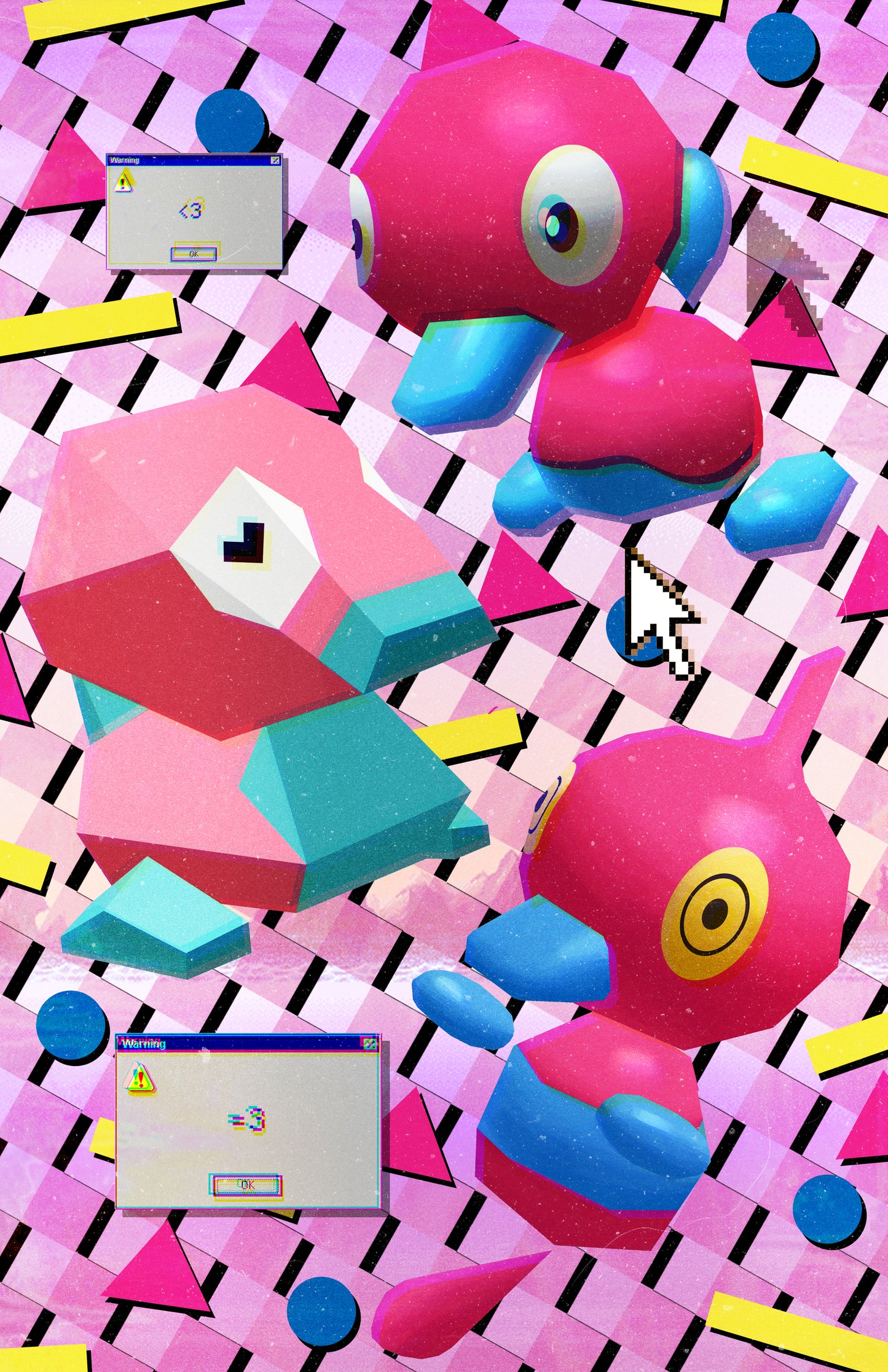 Porygon Rumble sticker sheet
