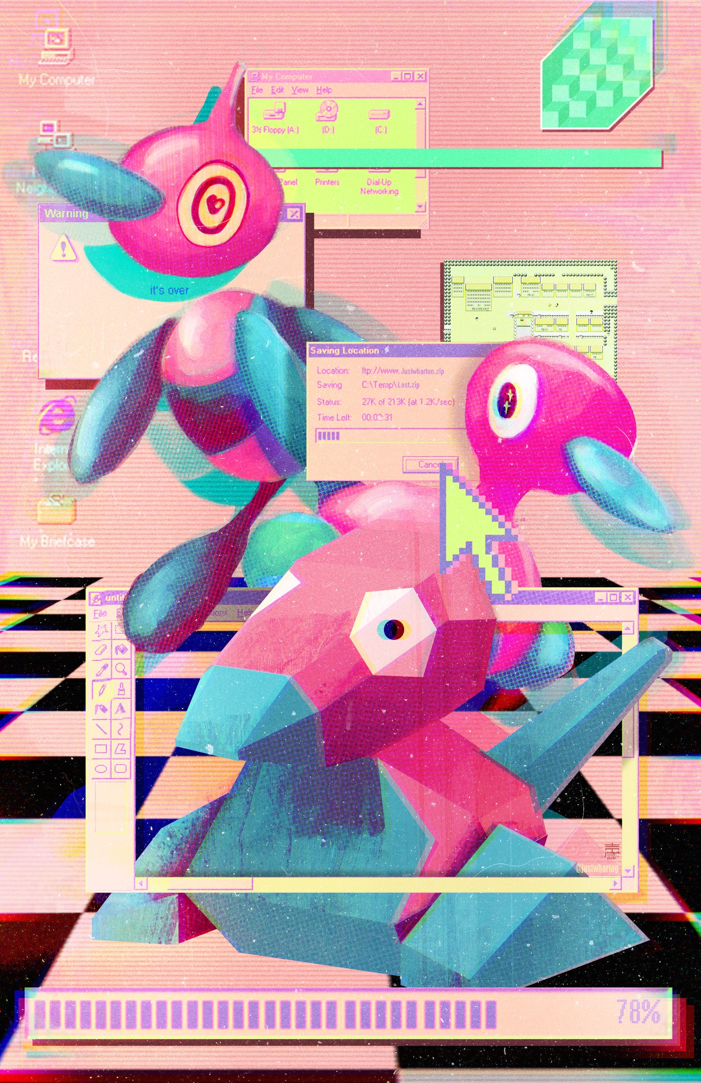 Holographic Porygon (11x17)