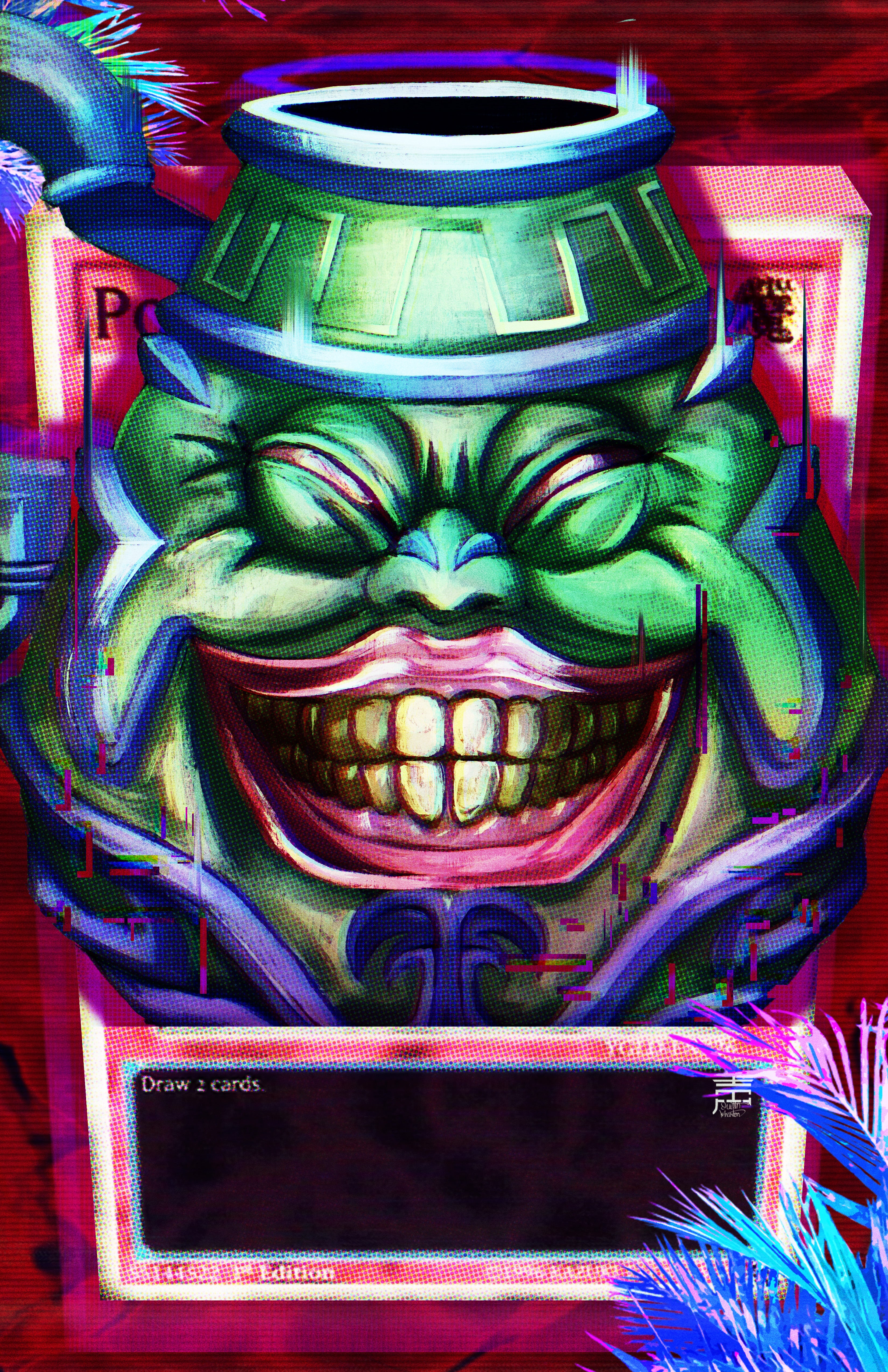 yugioh pot of greed card Holographic Pot of Greed (11x17) – justwhartonart